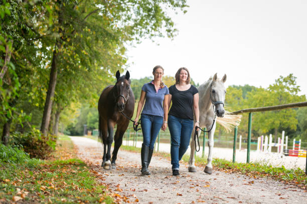 istock Friends With Their Horses 624541540