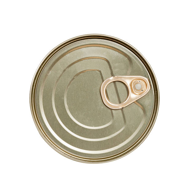 istock Top of view aluminum cans isolated on white background 624544170