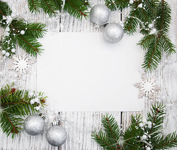 istock christmas background - blank paper with decoration 624544430