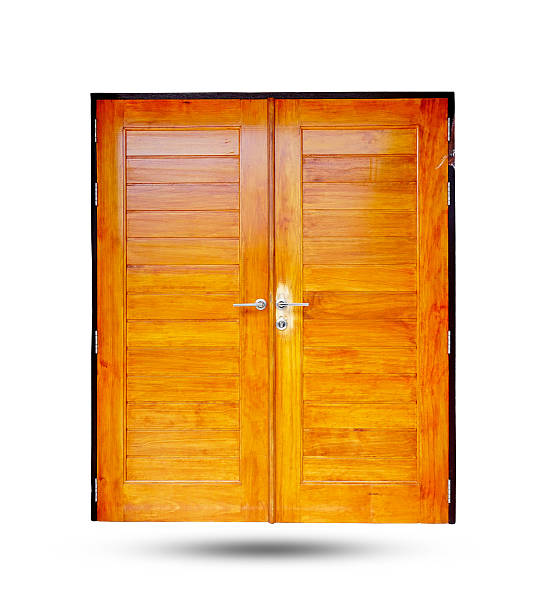 istock Brown wooden door 624545702