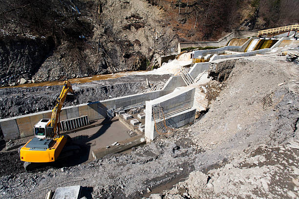istock Hydroelectric power plant construction 624546670
