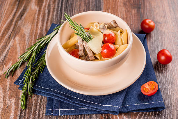 istock Pasta with meat and vegetables 624547502