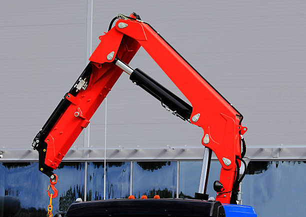istock Truck mounted crane 624565990