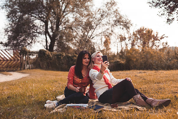 istock Senior Women taking selfie 624567148