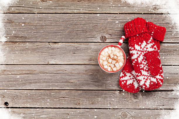istock Mittens and hot chocolate with marshmallow 624569362
