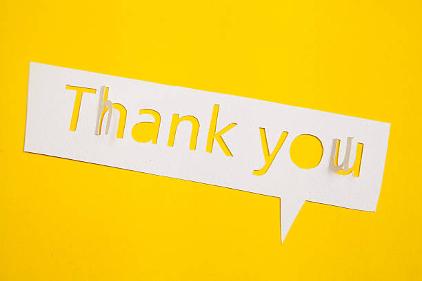 istock Thank you cut out from paper 624569718