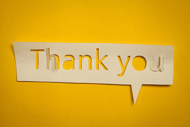 istock Thank you cut out from paper 624570210