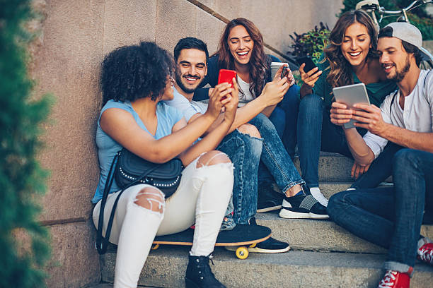 istock Group of people social networking 624592742