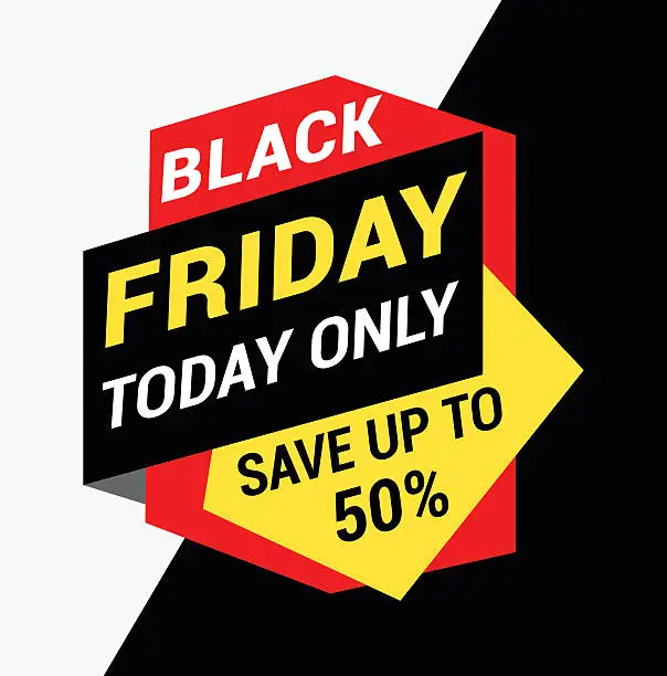 Vector illustration of Black Friday Sale Tag