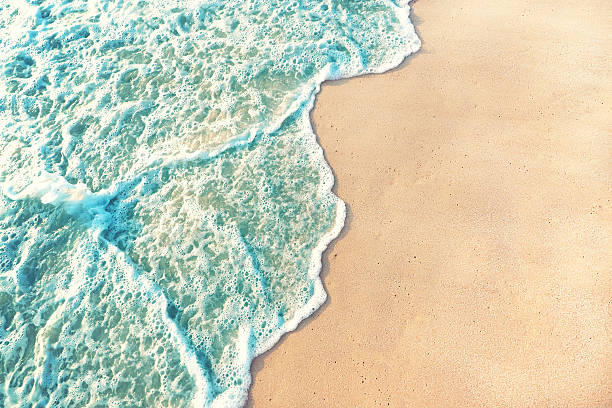 istock Soft wave of ocean on the sandy beach 624616144