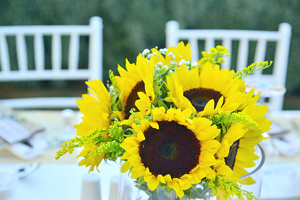 istock Wedding decoration with sunflower 624617868