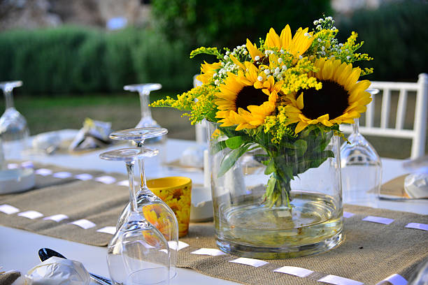 istock Sunflower theme for wedding decoration 624618752