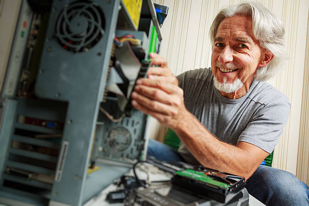 Man Installing Computer Old Computer Tower Stock Photos, Pictures & Royalty-Free Images - iStock