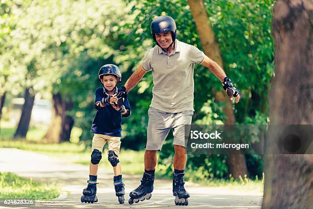 Roller Skating Fun Stock Photo - Download Image Now - Roller Skate, Roller Skating, Men