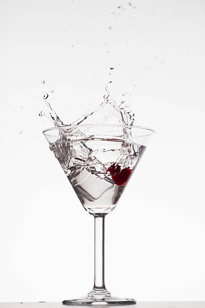 istock Splashing glass of martini 624629164