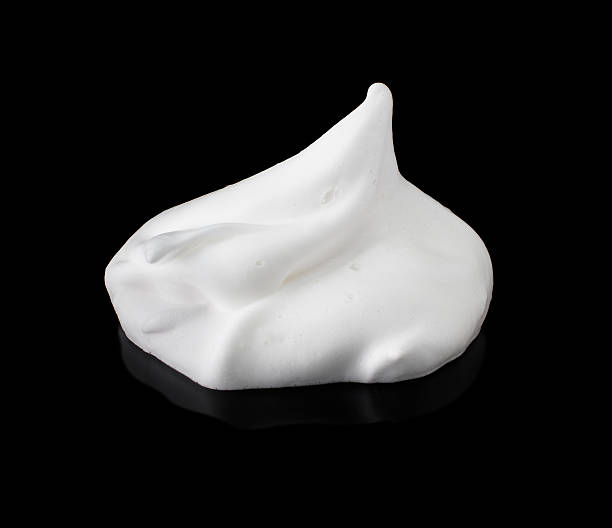istock Soap foam Shaving cream bubble isolated on black background obje 624631072
