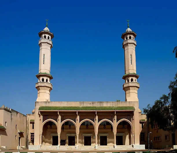 Exterior view King Fahad Mosque in Banjul, Gambia