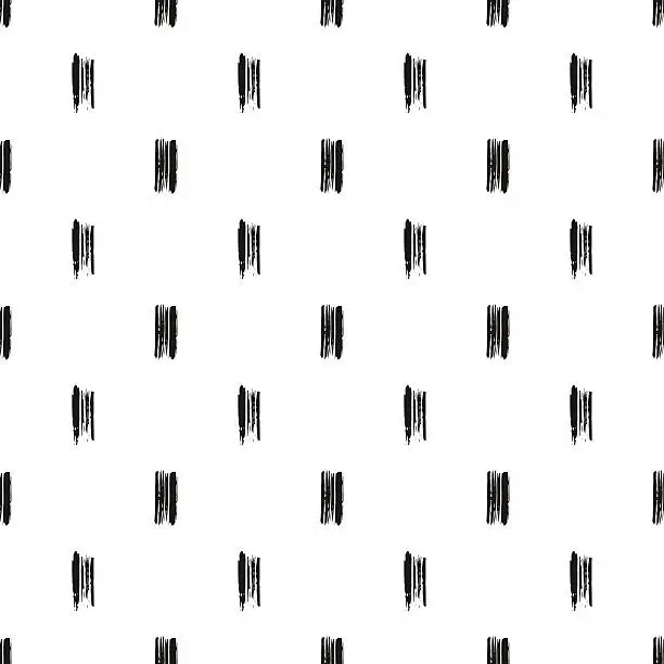 Vector illustration of Seamless pattern of grunge brush strokes