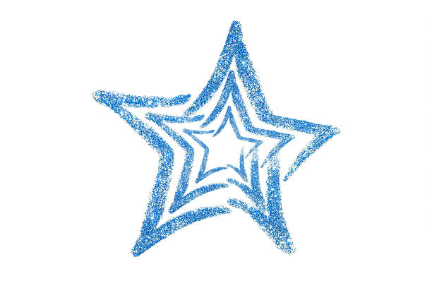 istock Blue glitter star. Sequins. Golden shine. 624652168