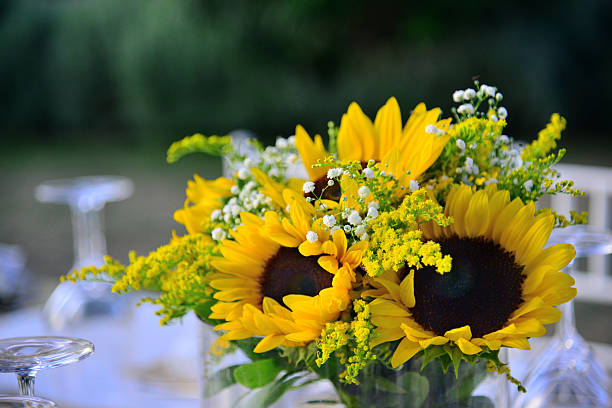 istock Wedding decoration with sunflower 624652174