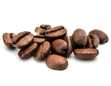 Roasted coffee beans. Background
