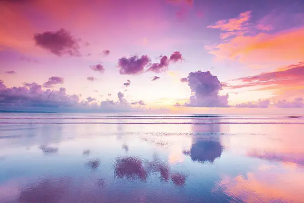 Photo of Sunset over sea on Bali