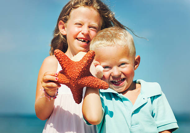 Kids Happiness Playful Beach Summer Concept