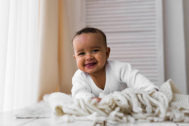 istock Happy Mixed Race Toddler Boy 624670774