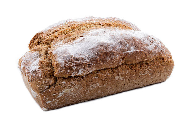 アイリッシュソーダパン, 白で孤立 - soda bread bread brown bread loaf of bread ストックフォトと画像