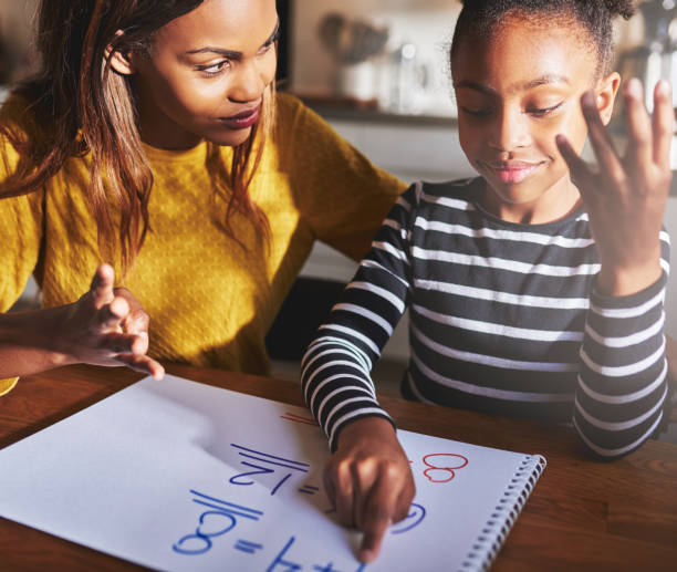 istock Mother learning child to calculate 624672718