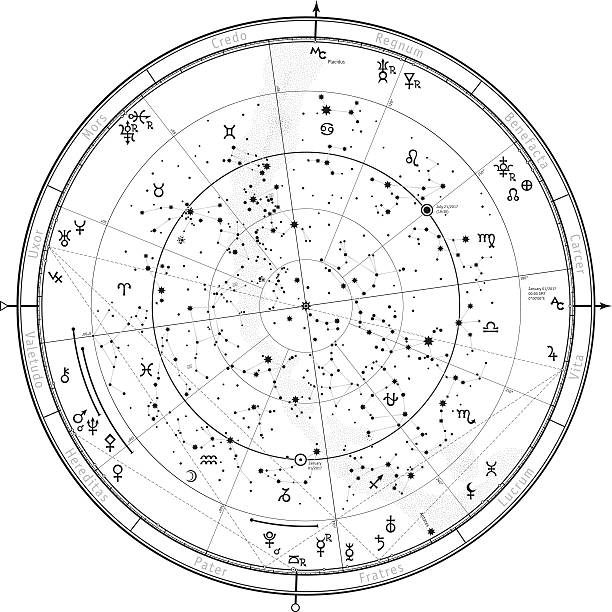 2017年1月1日占星術 - 星図点のイラスト素材／クリップアート素材／マンガ素材／アイコン素材