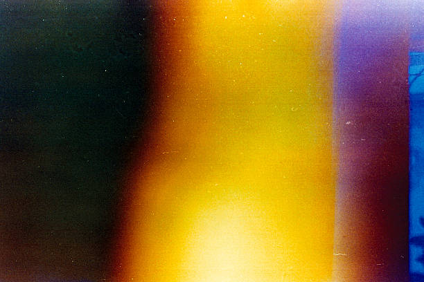 Old Film Light Leaks Expired and developed film from vintage Exakta camera, with a lot of dust, scratches and light leaks. film negative photos stock pictures, royalty-free photos & images