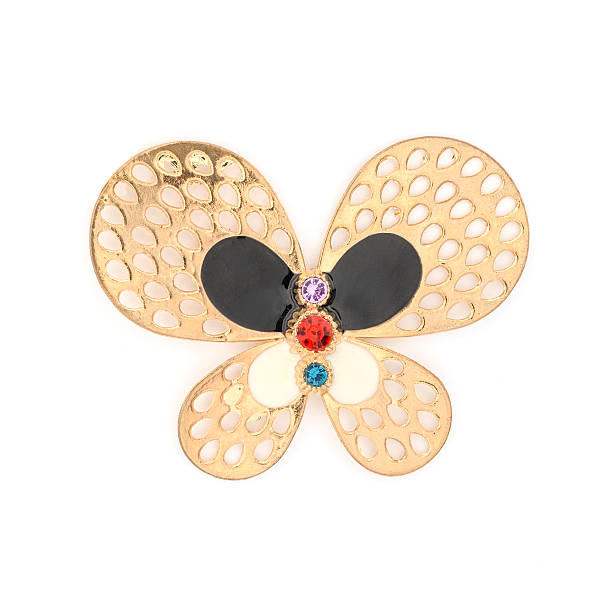 istock Brooch butterfly isolated on white 624676382