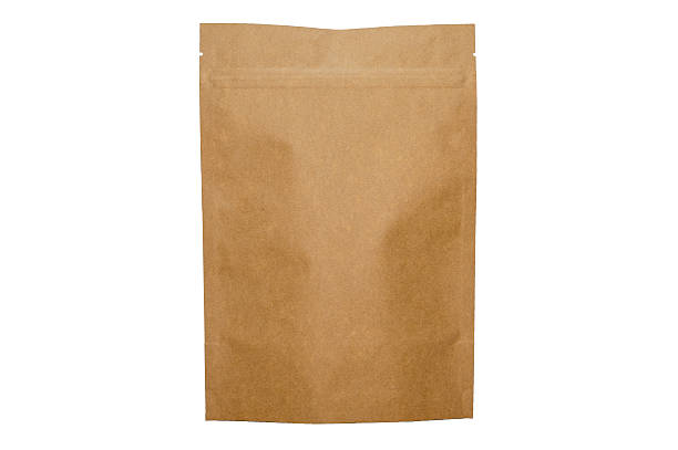 istock kraft paper doypack bag with zipper on white background 624679764