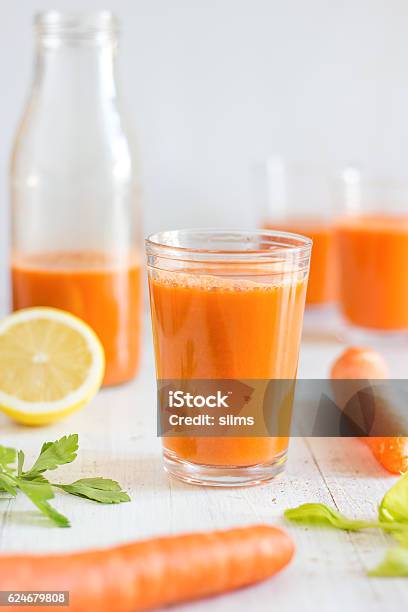 Healthy Homemade Carrot Juice Stock Photo - Download Image Now - Breakfast, Detox, Dieting