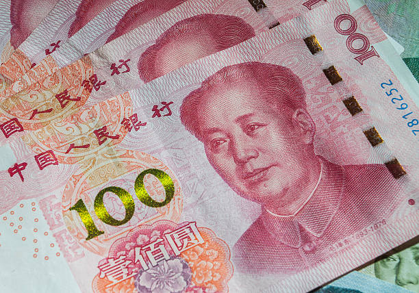 istock Money. China yuan banknote 624680120