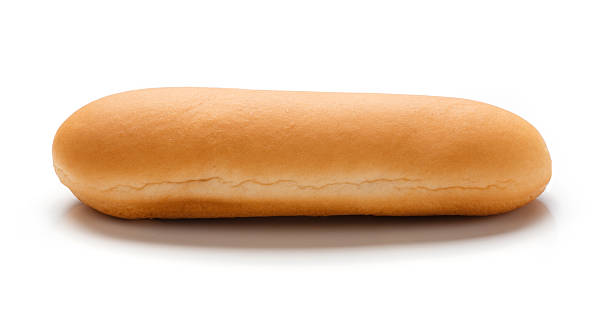 istock Hot dog bun isolated on white background 624681906