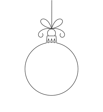 Christmas Bauble Linear Shape Stock Illustration - Download Image Now ...