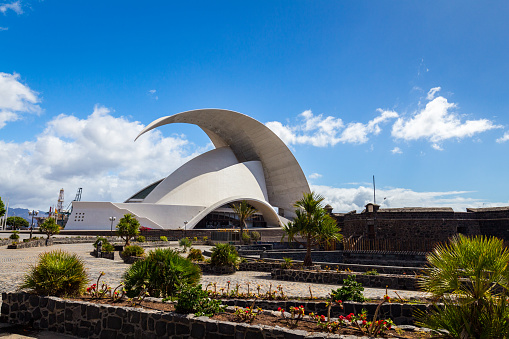 Santa Cruz de Tenerife, Spain -  September 15, 2016: Auditorio de Tenerife in Santa Cruz de Tenerife, Canary Islands, Spain. The auditorium was designed by famous architect Santiago Calatrava.