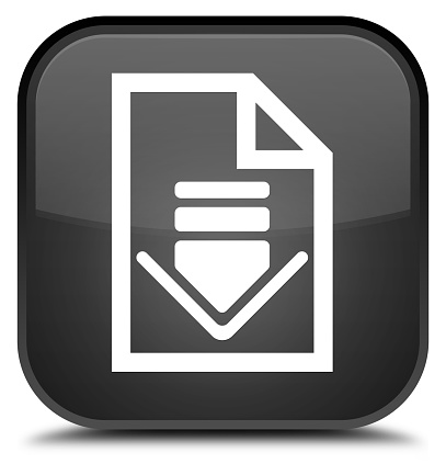 Download document icon special black square button