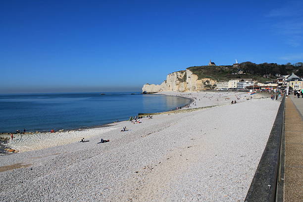 istock Beach and cliffs of etretat, France 624702074