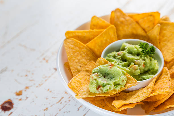 istock Guacamole sauce and nachos 624709808