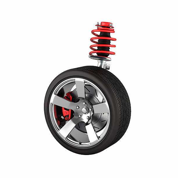istock suspension of the car with wheel perspective view without shadow 624711542
