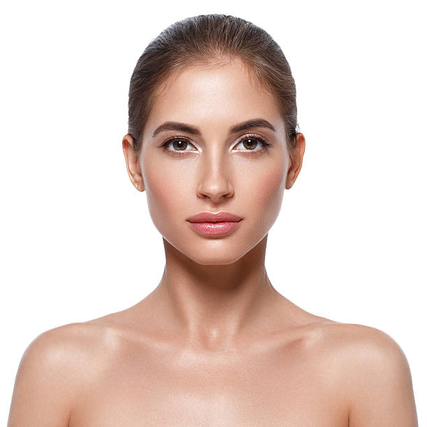 istock Beautiful woman face close up portrait. Studio shot. 624711588