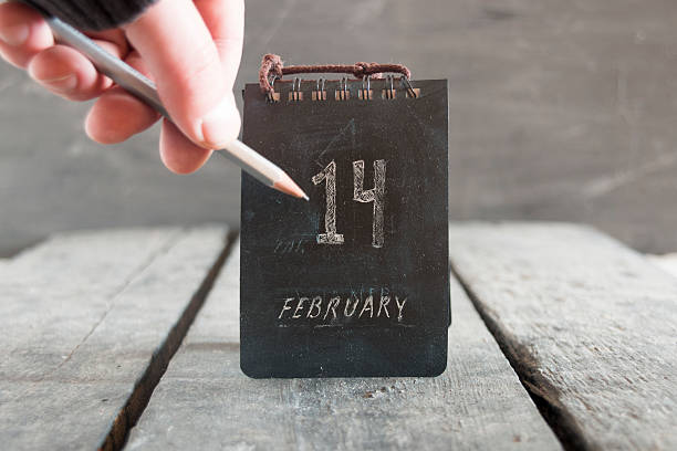 istock Valentines day calendar. 14 february idea. 624712112