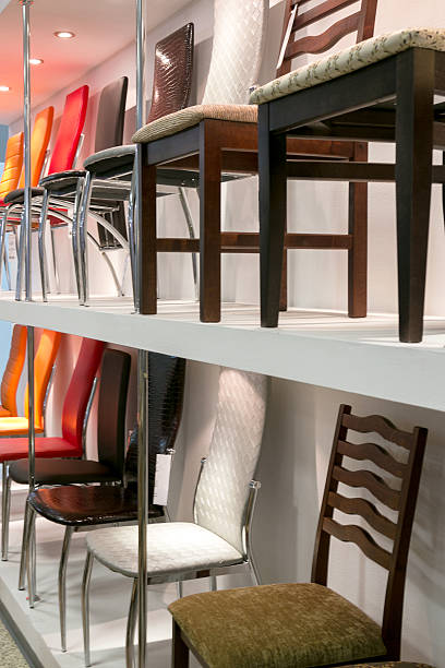 istock chairs of different types are sold in the shop 624712908