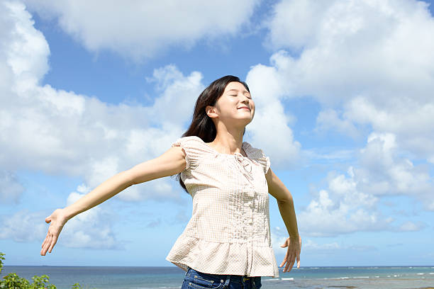 istock Relaxed young woman. 624713872