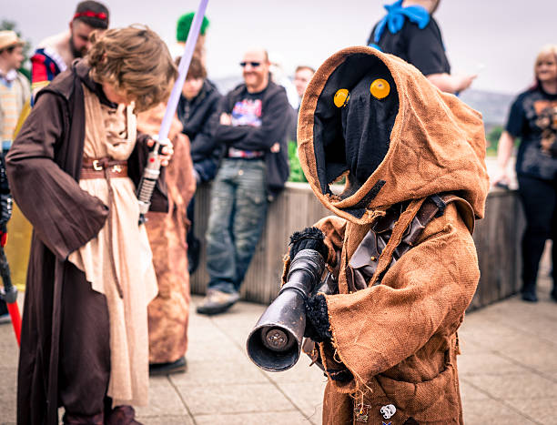 Sheffield, United Kingdom - June 12, 2016: Cosplayer dressed as a 'Jawa' from 'Star Wars' at the Yorkshire Cosplay Convention at Sheffield Arena