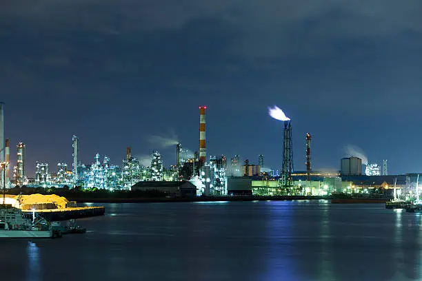 Industry area in the night
