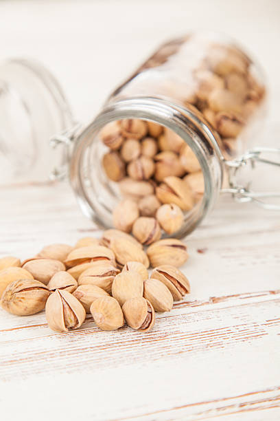 istock Pistachios closeup photo 624719704